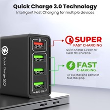 4 Multi-Port Fast Quick Charge