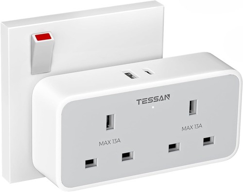 Double plug adaptor way - double,