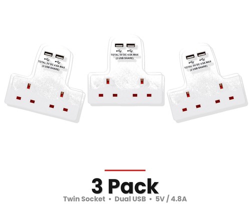 Way gang multi plug - 13a, wall