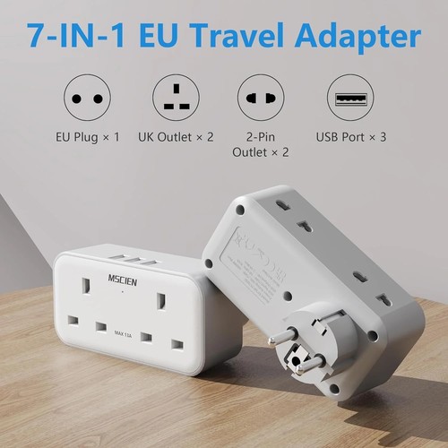 Plug adapter with - 3, usb