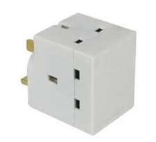 3 Way 3 Pin Plug Adaptor Multi