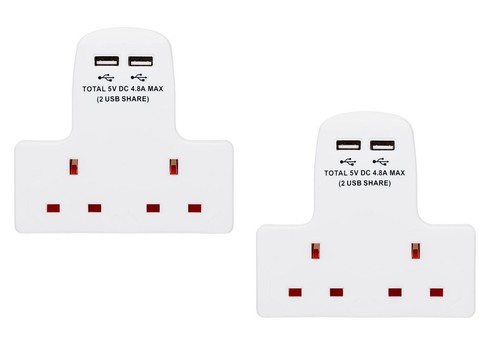 Dual usb wall - wall, 13a