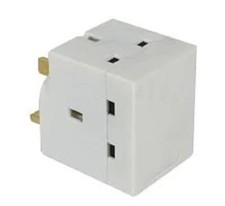 3 Way 3 Pin Plug Adaptor Multi