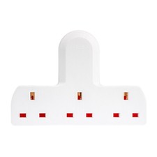 3 Way Plug Adapter UK Switched