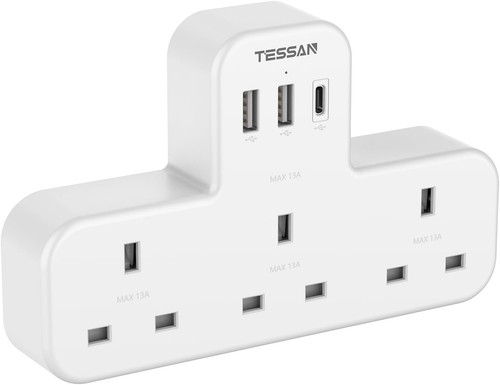 White wall socket charger - white,
